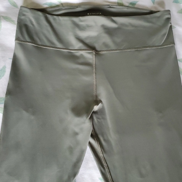 Athleta Olive Green Ultimate Stash Pocket 7/8 Tight Large Yoga Athletic Pants - Picture 7 of 12